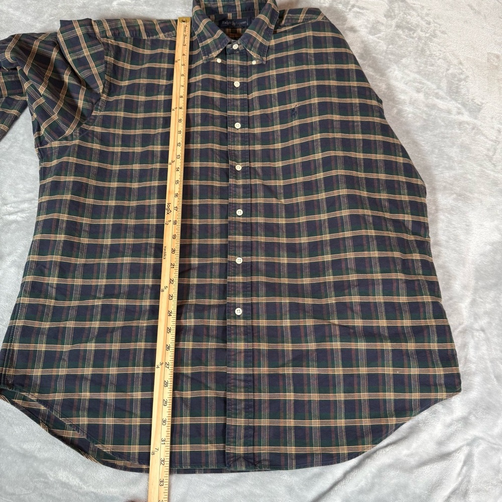 Vintage Polo Ralph Lauren Plaid Long Sleeve Button Shirt Mens XL Oversized Y2K - Picture 7 of 8